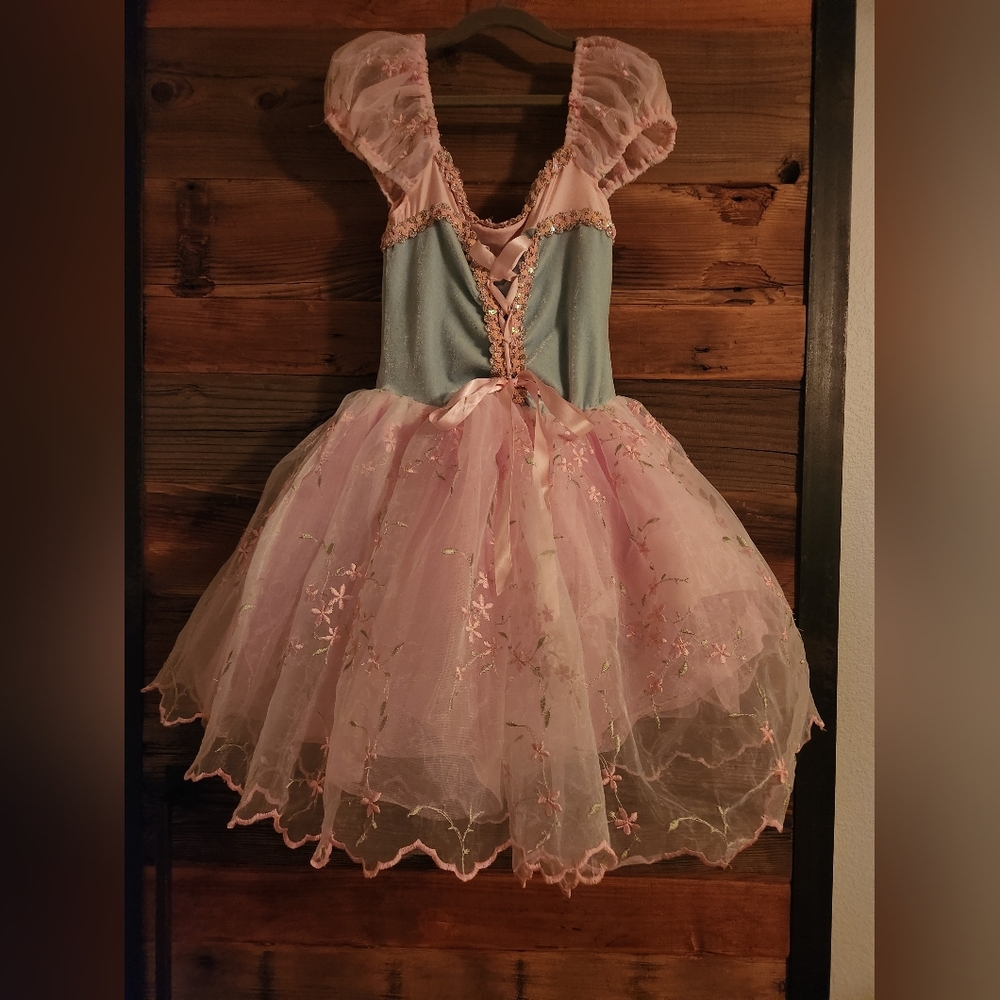 ❤️Pink and Blue Kids Dance Costume, Size 7/8